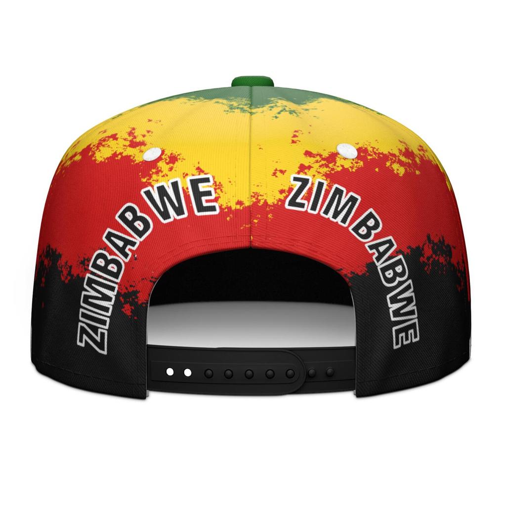 Zimbabwe Free Custom Made Name Logo Flat Brimmed Cap Nation Flag Zw Country College Zimbabwean Print Photo Text Hip-hop Hat