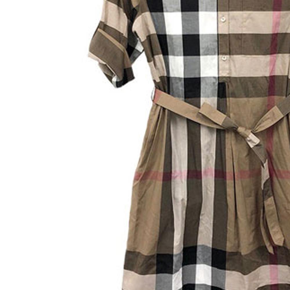 Burberry SS22 Women's Check Dress Brown 80529281