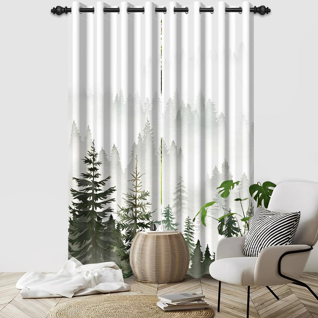 Set Of 2 Abstract Striped Pattern Curtains Multiple Colors Top Living Room Bedroom Decor Rod Pocket Curtain With Grommet Light Blocking Polyester