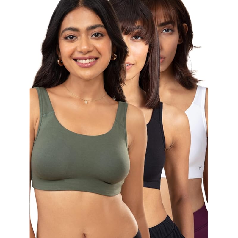 NYKD Soft Cup Easy Peasy Slip On Everyday Bra for Women, Wireless, Full Coverage, Support Shaper, Non Padded Sports Bra-