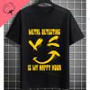 Funny Metal Detecting Is My RetireUnisext Plan Slogan Metal Detectors Graphic Tshirt Short Sleeve 100 Cotton Casual Tee