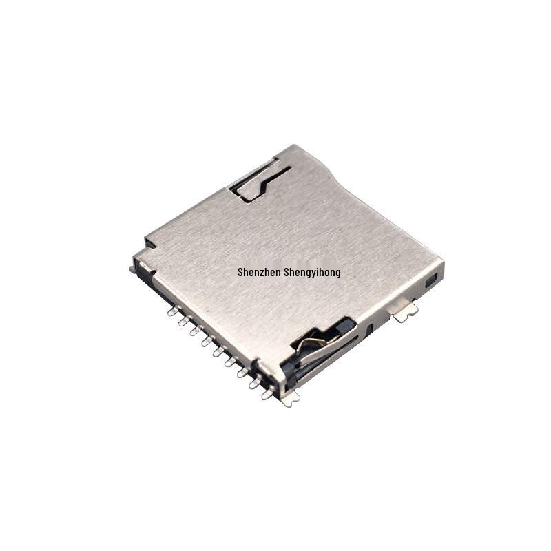 9-Pin Micro SD Memory Card Slot with Spring-Loaded Push Mechanism