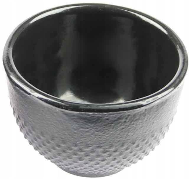 CAST IRON HERBAL TEA CUPS SET OF 4, BLACK ENAMELLED, 100ml