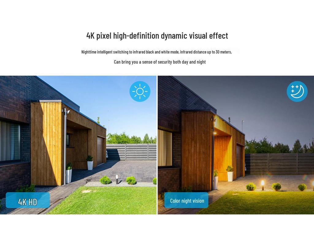 Zhoushi 8MP POE Full-Color Outdoor Camera HD Network Monitoring Kit