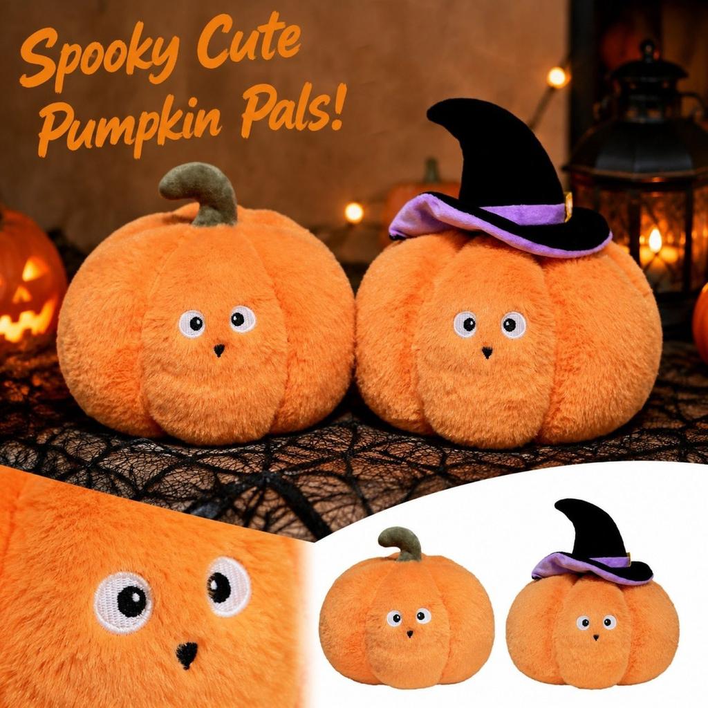 Halloween Pumpkin Plush, Stuffed Toy Decoration for Holiday Party Home Decor