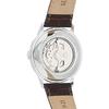 Orient 'Bambino Open Heart' Japanese Automatic Stainless Steel and Leather Dress Watch, White, Modern