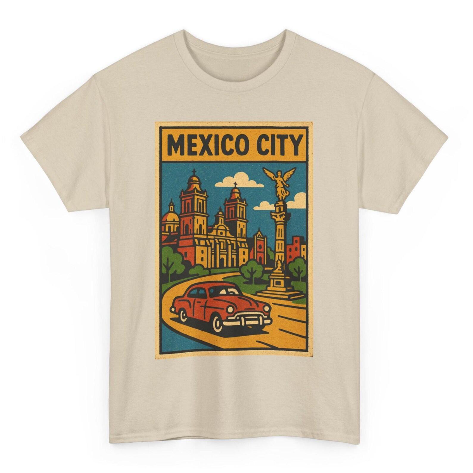Mexico City T-Shirt: Retro Comic Style Graphic Tee L