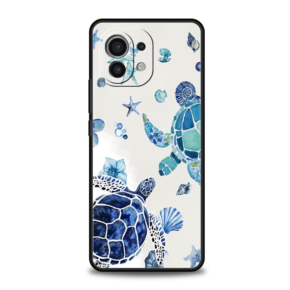 Cool Ocean Turtle Phone Case For Xiaomi 15 14 13 12 Lite 14T 13T 12T Pro Poco X7 X6 X5 X4 X3 NFC F7 Ultra F6 Pro Soft Cover