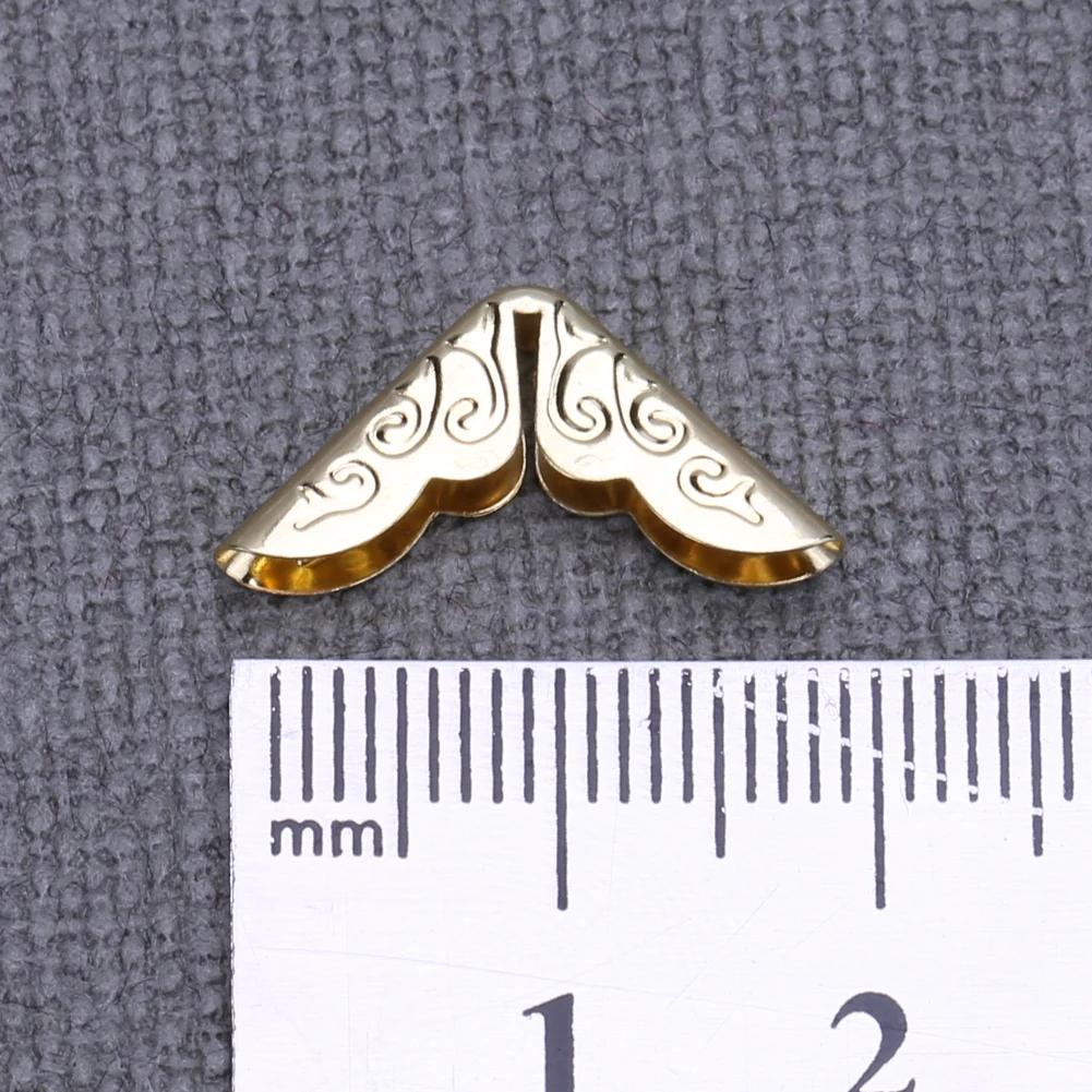 100/200pcs Metal Book Corner Protectors Tone Scrapbooking Albums Menus Folders Corner Protectors Card File Menu Corners Book