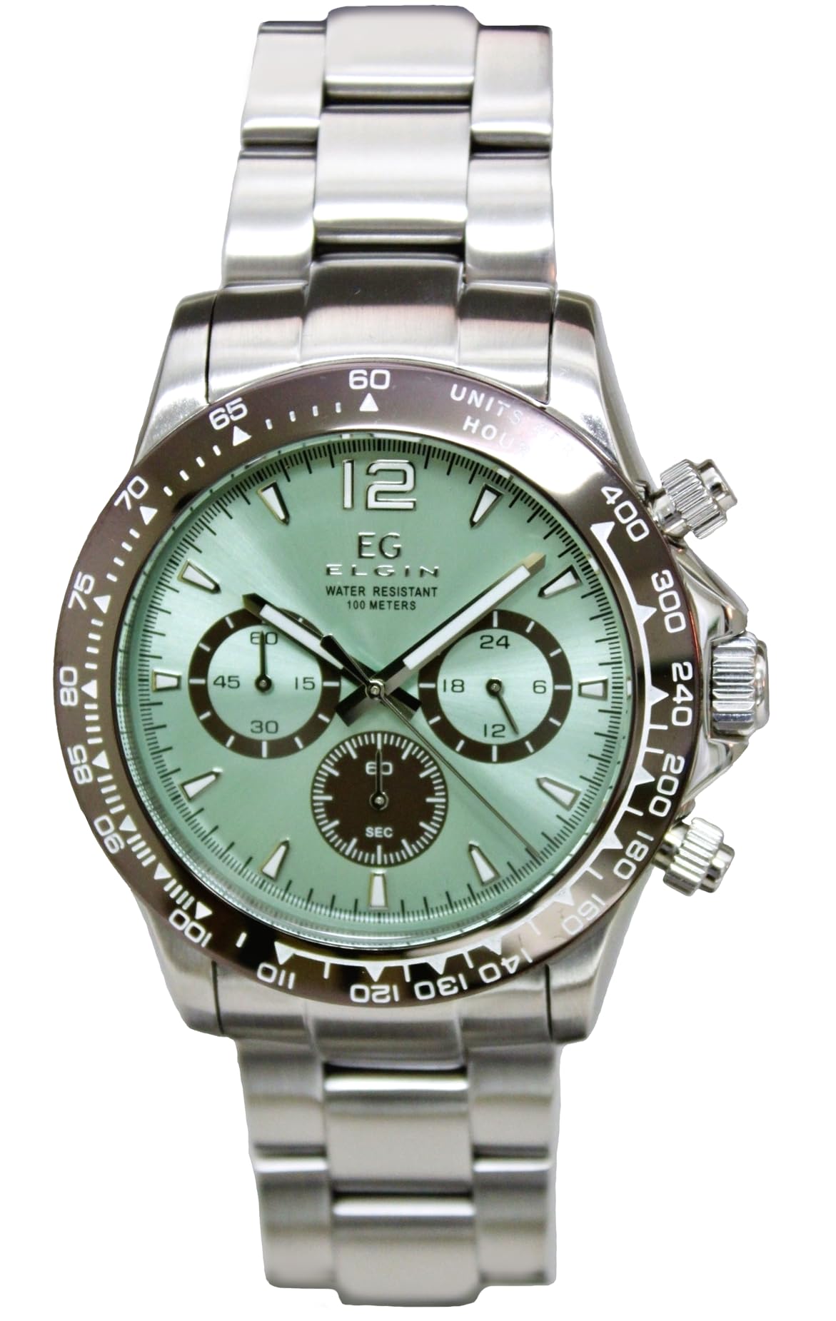 Elgin Quartz Chronograph Green EG-002-GR Men s Watch,