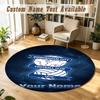Round Rug Custom NameBIRMINGHAM CITY Football Pattern Non Slip Carpet Home Floor Decor