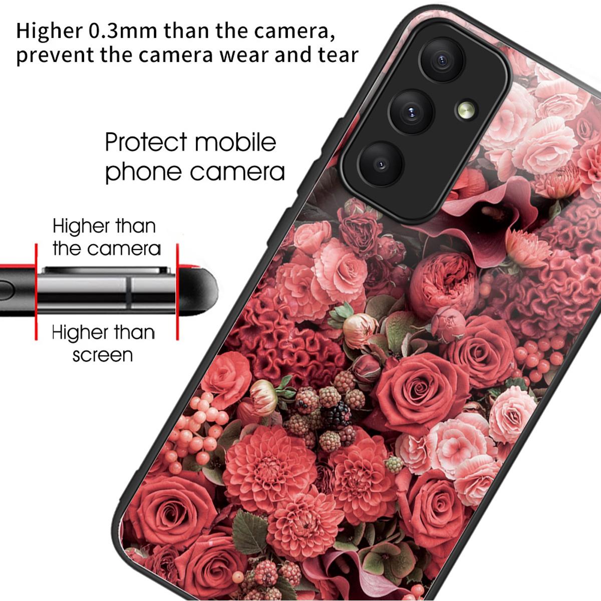 

For Samsung Galaxy A35 5G Tempered Glass Case Phone Cover Drop Protection G