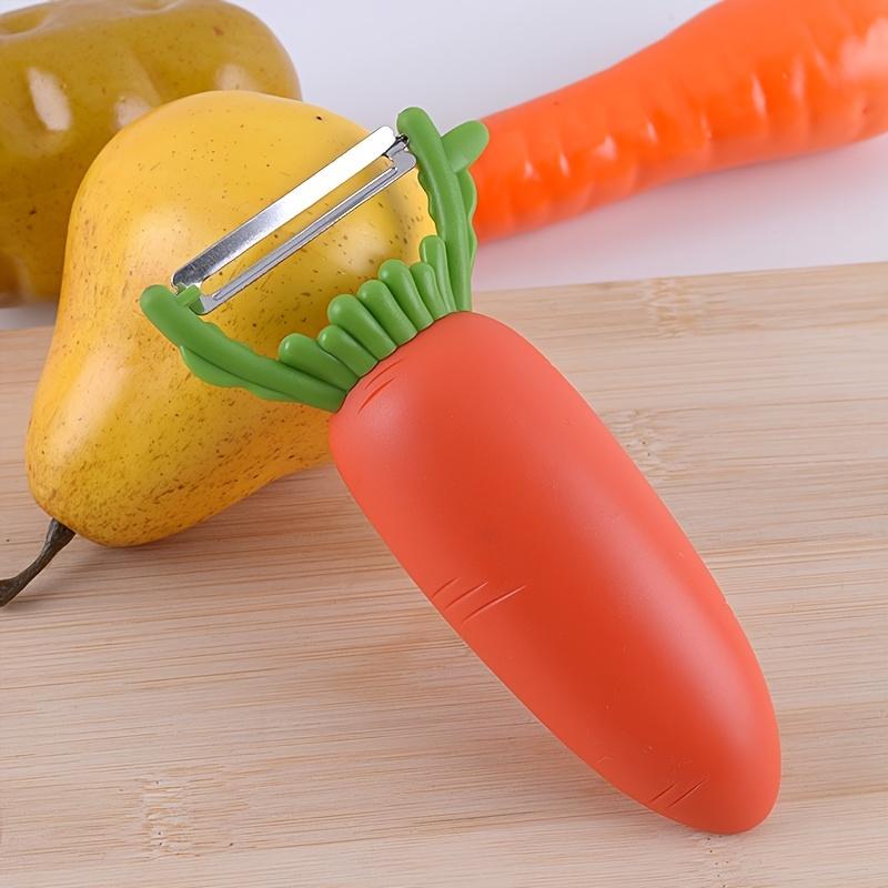 

1PC Stainless Steel Paring Knife, Paring Device, Melon and Fruit Scraping Knife, Kitchen Gadget, Plastic Radish Melon Planer оранжевый