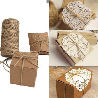 Jute Twine Green Colour DIY Wrap Gift Hemp Rope Cord String 60M Roll QTY 3