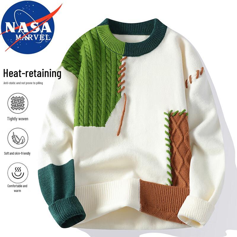 NASA MARVEL Unisex Warm Round Neck Knit Sweater
