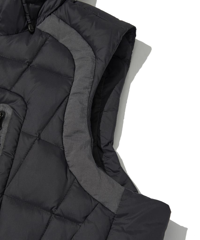 Welter Experiment Shield Down Hood Vest_Black_Wol047