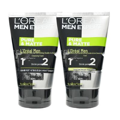 L'Oréal Men's Expert Hydra Energetic Charcoal Cleanser 2x100ml