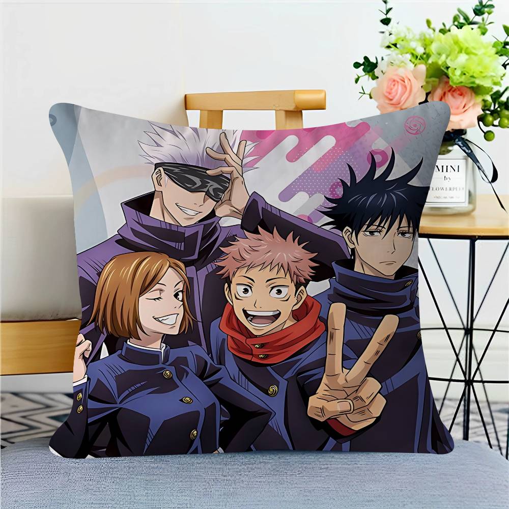 Anime J-Jujutsu-Kaisen Pillowcase Toon Gift Cushion Cover Bedroom Home Sofa Chair Seat Decor Pillow Case