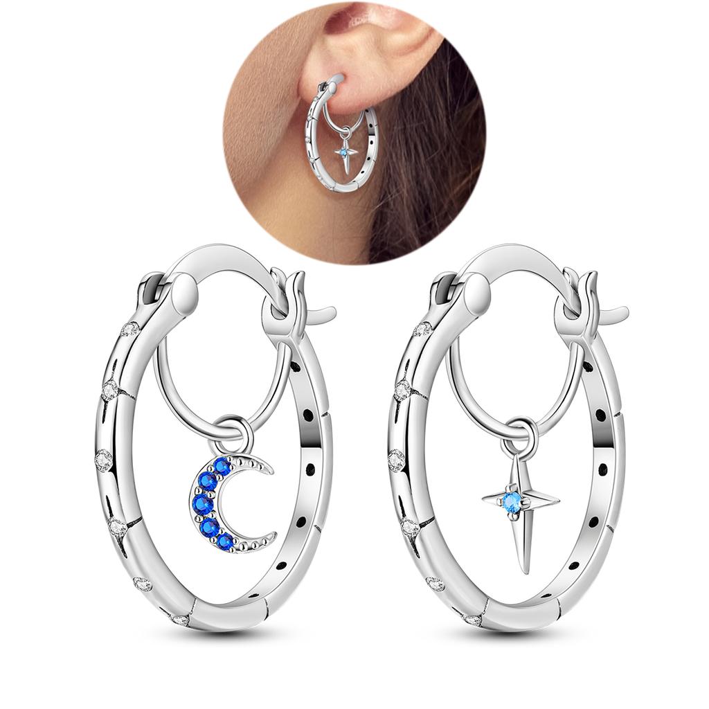 Heißer Verkauf 925 Sterlingsilber Kupfer Herz Ohrringe Passen Original Charms Creolen Für Frauen Mädchen Stecker Ohrring Feine Zirkonia Geschenke