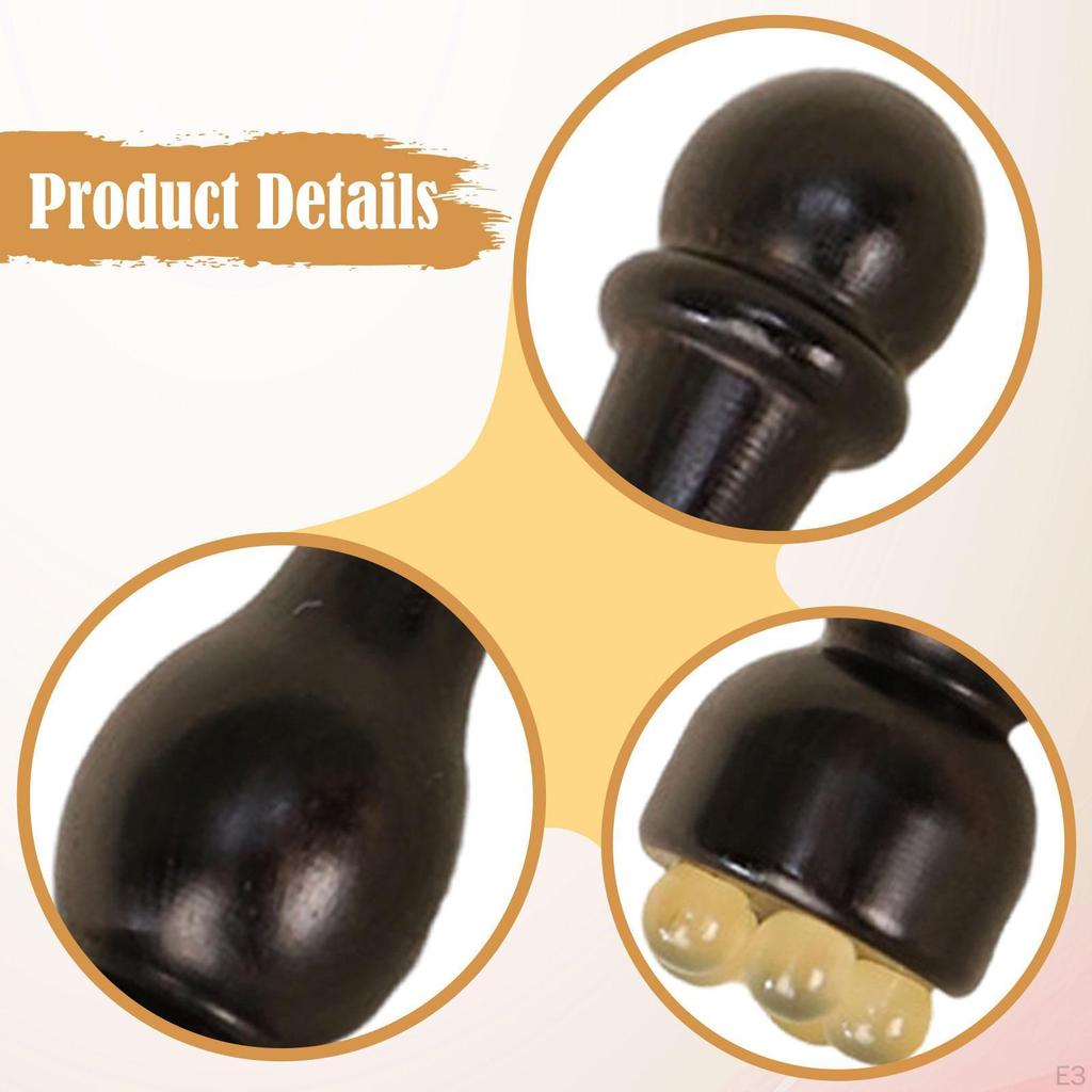 Gesichtsmassage-Werkzeug aus Holz für Augen Handheld Cellulite-Massagen Punktmassage Sandelholz Gua Sha