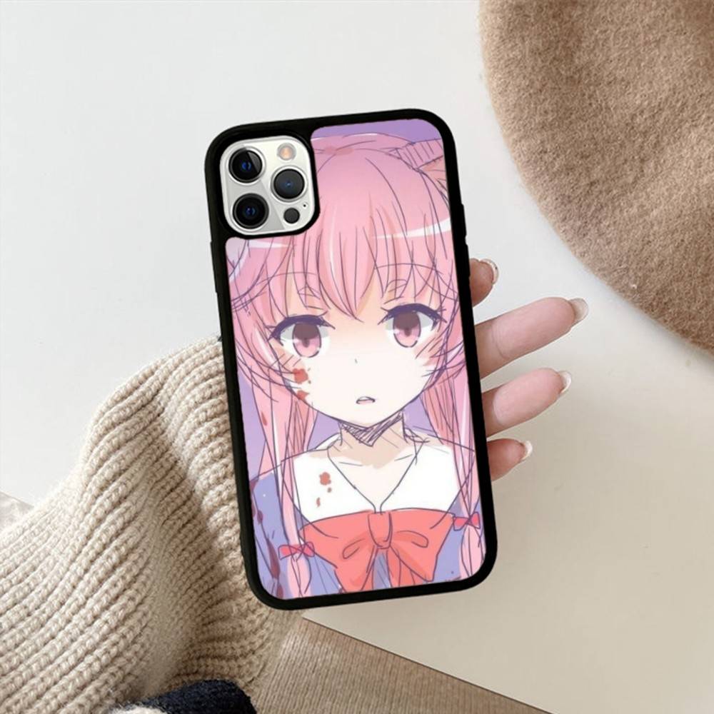 Anime Future Diary Phone Case For Iphone 11 12 13 14 15 Pro Max 17 16 Plus Hard PC+TPU Back Cover