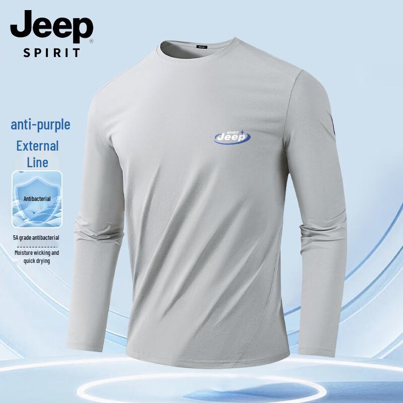 JEEP SPIRIT Men s Long-Sleeve Quick-Dry UV Protection Baselayer T-Shirt 2XL