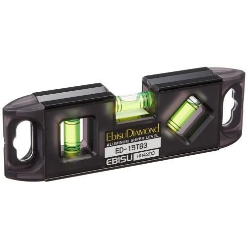 Ebisu Mini Level, Tobisan Level, for Scaffolding Assembly, Black (Skeleton) X Green, 150mm, ED-15TB3