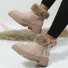Women's Winter New Mid Tube Thick Warm Cotton Shoes Versatile Simple Comfortable Anti Slip Wear Resistant Women's Boots
