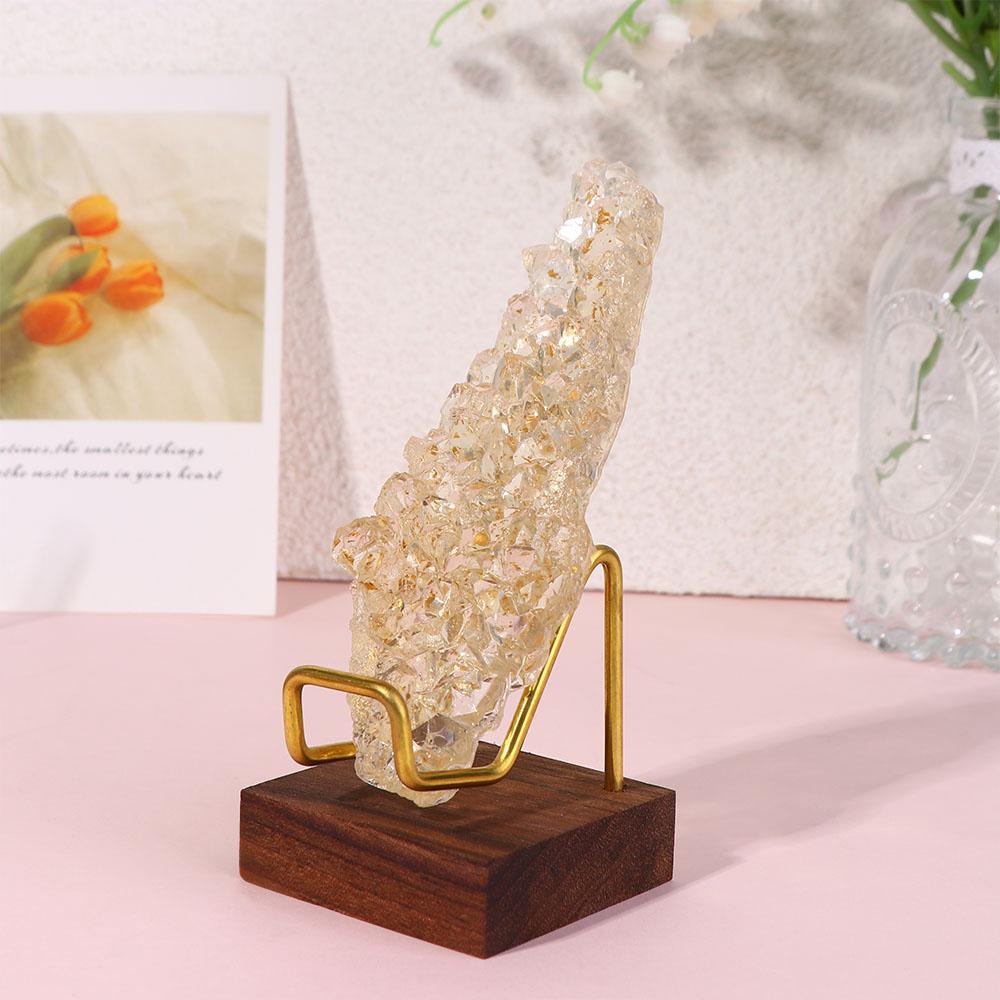 Walnut Base Ores Agate Rocks Home Decoraition Wood Support Base Display Holder Mineral Stand Rack