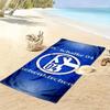 Asciugamano da Spiaggia Stampato FC Schalke 04, Asciugamano Grande Morbido ad Asciugatura Rapida per Spiaggia Campeggio Nuoto