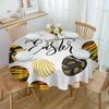 Easter Egg Texture Fashion Round Table Cloth Festival Dining Waterproof Tablecloth Table Cover For Wedding Party Decor