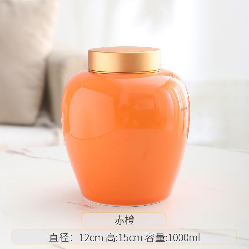 Creative Colorful Ceramic Candy Jar Portable Nuts Coffee Bean Medicinal Herb Storage Jar Household Moisture Proof Food Container