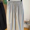 Korean Style Drawstring Elastic Waist Quick Dry Casual Women Summer Pear Shape Versatile Wide Leg Pants