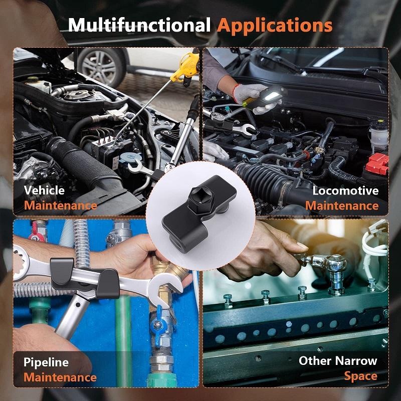 Wrench Extender Adaptor for 1/2 Inch Drive Breaker Bars Universal Wrench Extender Adaptor for Cheater Bar Wrench Extension Tool