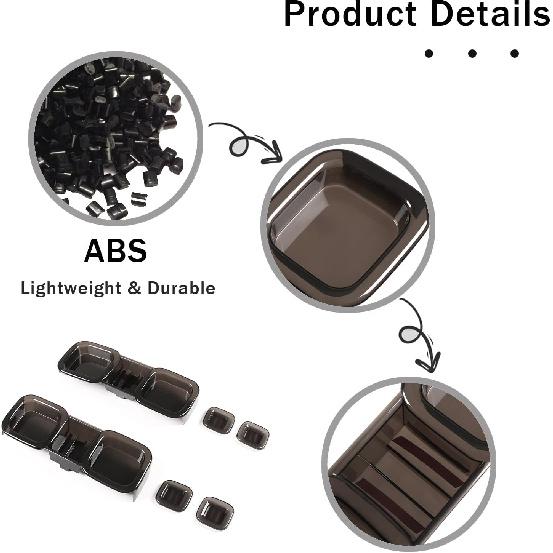 Tail Light Lamp Guard Covers Compatible with Rover Defender 110 2020 2021 2022 2023, Smoked Tinted Light Cover Trim Accessories ABS Material,