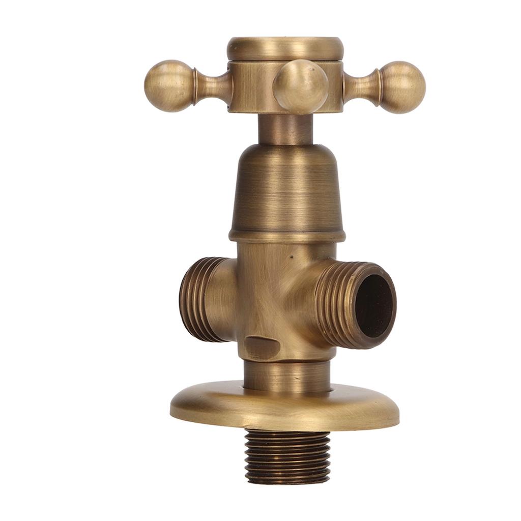 Úhlový ventil Vintage Styl Mosaz Vysoká tvrdost Dobré utěsnění Studený horký kohoutek Vodní uzavírací ventil