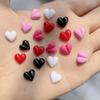 50Pcs New Cute Resin 8mm Mini Heart-shaped Series Flat Back Manicure Parts Embellishments For Hair Bows Accessories
