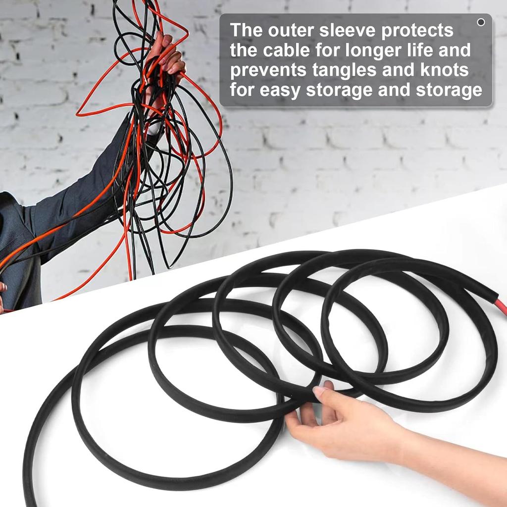 8 Gauge Battery Cable, 8 AWG Battery Cable Connect Battery and Charge Controller for Solar Panel Automotive RV Motorcycle Marine (8AWG 8FT)