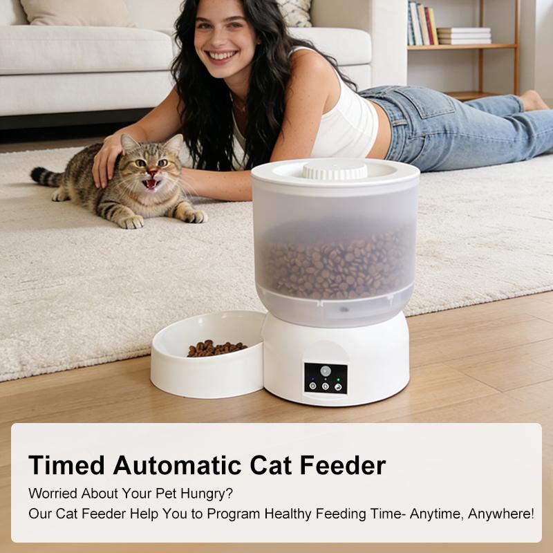 Household 3L Automatic Pet Feeder Animal Activated Feeder Tuya App Dual Power Supply for Cats Small Dogs Small Animals