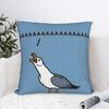 Lustige schreiende Möwe Kissenbezug, AAAAA Meme Kissenbezug, Cartoon Vogel Kunst Dekor für Wohnzimmer Schlafzimmer Sofa