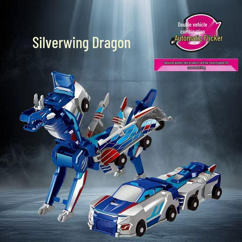 Offizielles Silverwing Dragon Magnetisches Verformungsspielzeugauto für Jungen und Mädchen