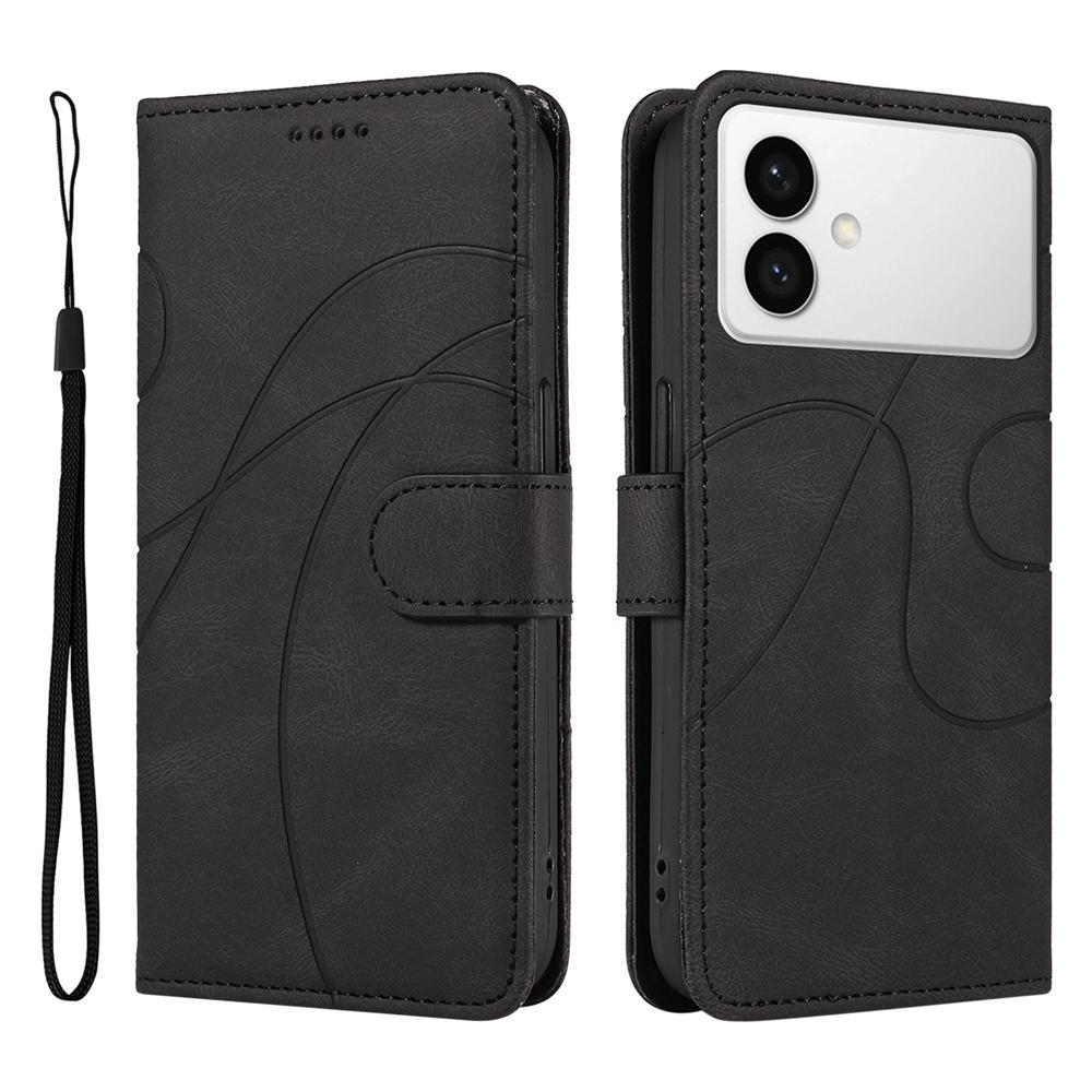 Magnetic Leather Wallet Case for Samsung Galaxy S26 S25 S24 S23 S22 S21 S20 S10 S9 S8 S7 Edge Pro FE Ultra Plus Cover Curve Line