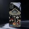 Mystic Evil Eye Mushroom Black Glass Phone Case For Redmi Note 13 Pro+ 14 Pro 8 9 9S 12S 10 Pro 11 12 A3 12 13 K60Ultra 14 Cover