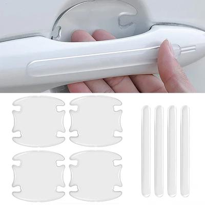 Car Door Handle Bowl Scratch Protective Invisible Transparent Stickers Silicon Rearview Mirror Anti-collision Protection Strip