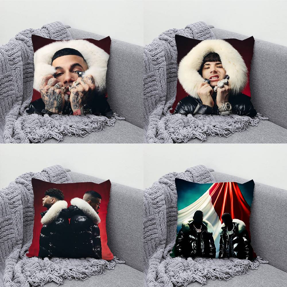 SANTANA MONEY GANG Sfera Ebbasta Throw Pillow Case For 45x45cm 55x55cm 30x30cm Square Car Pillowcase Home Bedchamber Decor Gift