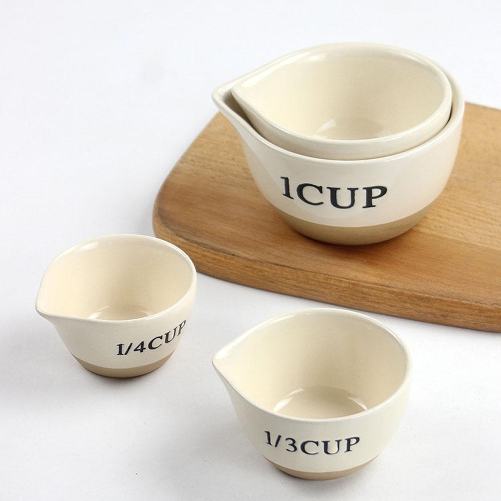 Bowl Bowls Measuring Ceramic Cup Cups Spout Kitchen Baking Mixing Dessert Ramekins Pitcher Sauce Serving Fruit Prep Soup Cake