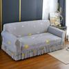 High Elastic Sofa Slipcover with Skirt Stretch Easy Fitted Armchair Sofa Covers 1/2/3/4-Seater Couch Slipcovers for Living Room
