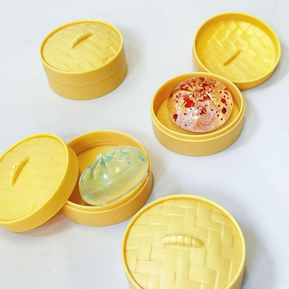 Soft Cute Squishy Crystal Bun Food Shape Fidget Sensory Toy Mini Dumplings Squishy Party Favors