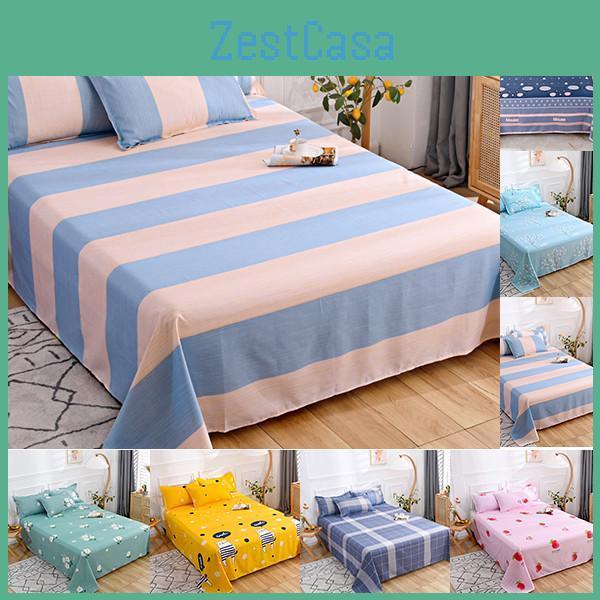 Cotton Sheet Bedding Flat Printing Fitted Sheet Bedspread Bedroom Dormitory Comfort Sheets Breathable Sheetsno Pillowcases