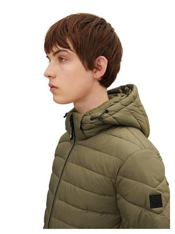 Demi-season Jacket Tom Tailor Denim Light Jacket with Hood (1031780) Dusty Olive Green